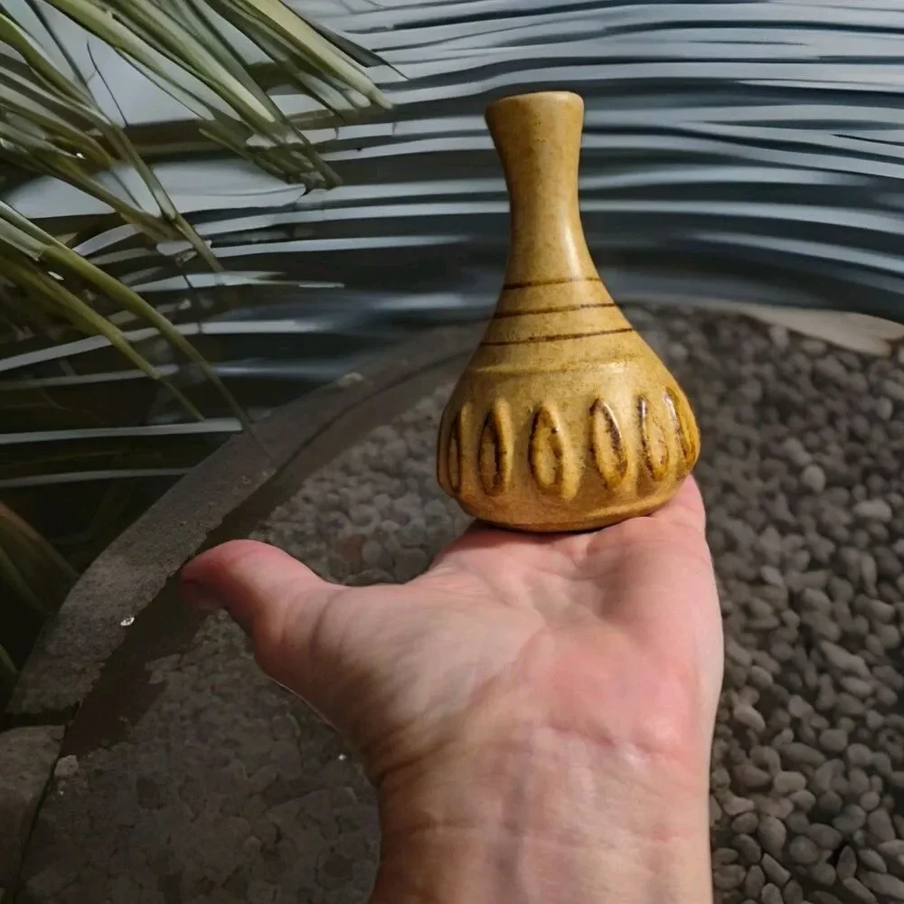 Pottery Craft Compton California USA Bud Vase Handcrafted Stoneware 4.5”
